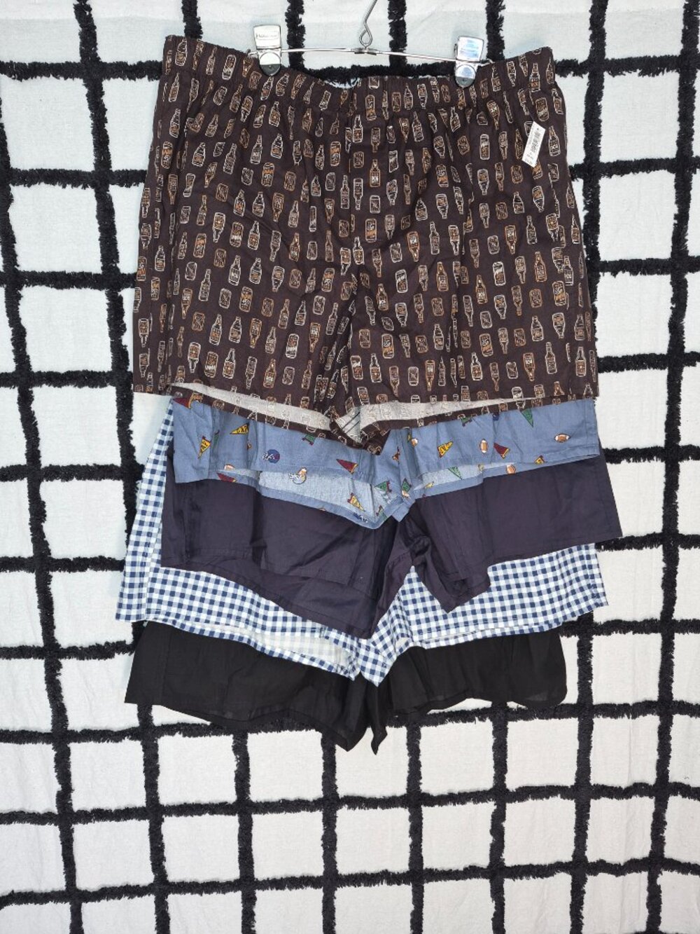 NWT 5 Pairs GAP XL Men's Boxers Boxer Shorts Beer Football Plaid Solid Prints